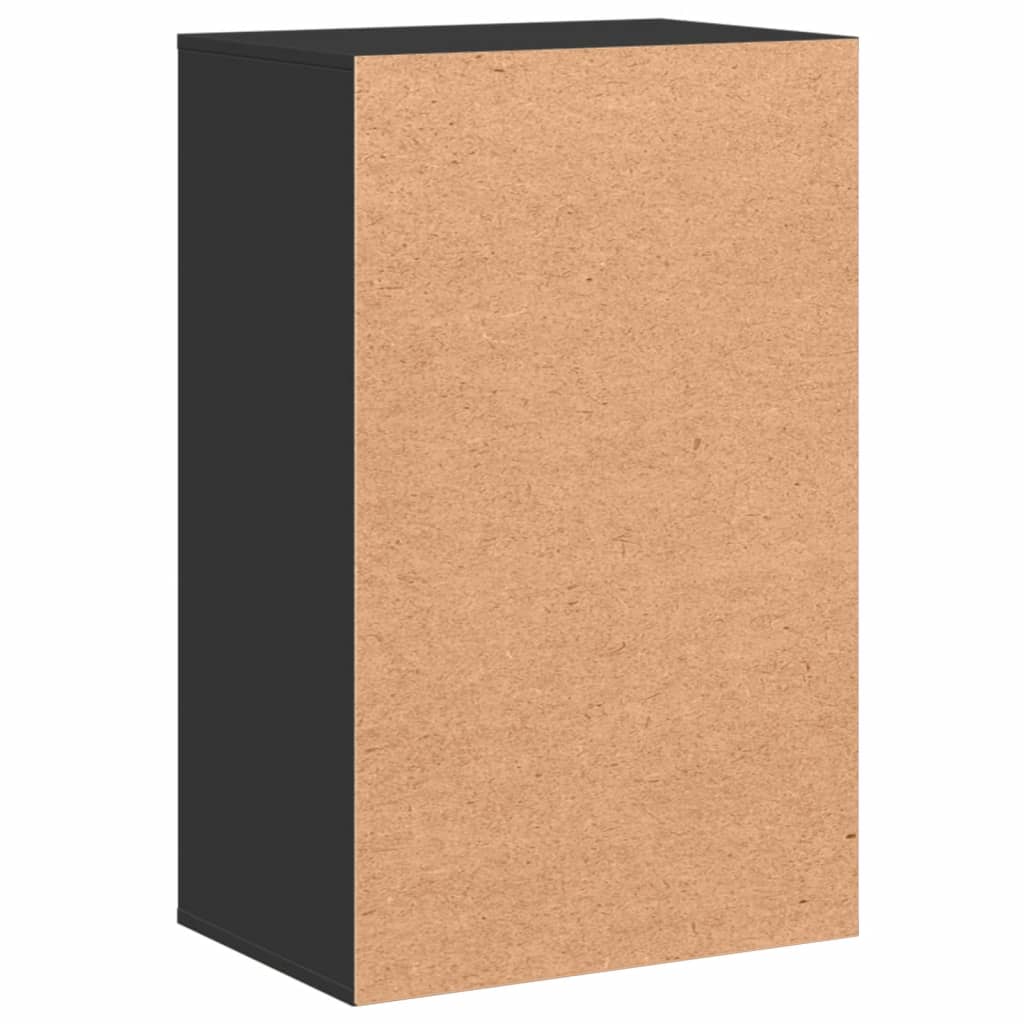 Beistellschrank Schwarz 56,5x39x90 cm Holzwerkstoff