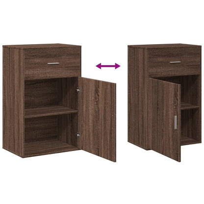 Beistellschrank Braun Eichen-Optik 56,5x39x90 cm Holzwerkstoff