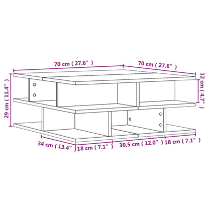 Couchtisch Sonoma-Eiche 70x70x29 cm Holzwerkstoff