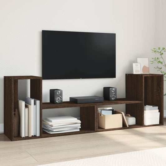 TV-Schränke 2 Stk. Braun Eichen-Optik 75x30x50 cm Holzwerkstoff