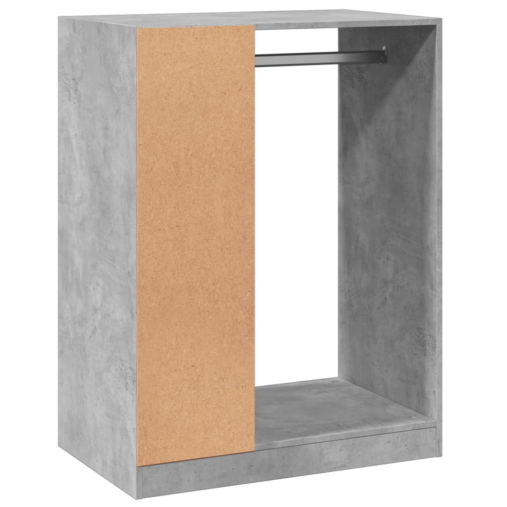 Kleiderschrank Betongrau 77x48x102 cm Holzwerkstoff