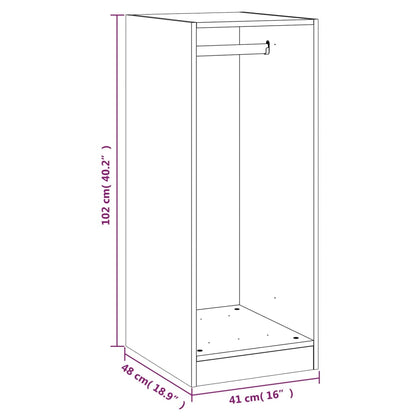 Kleiderschrank Weiß 48x41x102 cm Holzwerkstoff