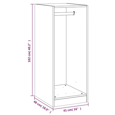 Kleiderschrank Sonoma-Eiche 48x41x102 cm Holzwerkstoff