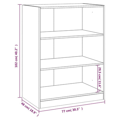 Kleiderschrank Grau Sonoma 77x48x102 cm Holzwerkstoff