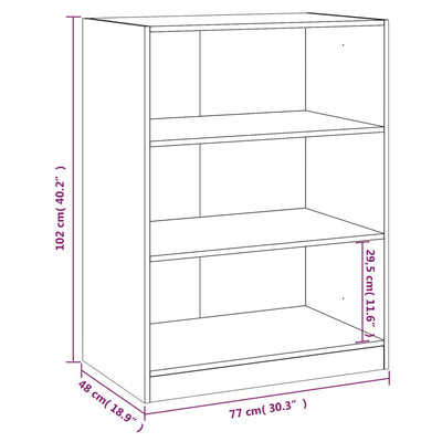 Kleiderschrank Braun Eichen-Optik 77x48x102 cm Holzwerkstoff