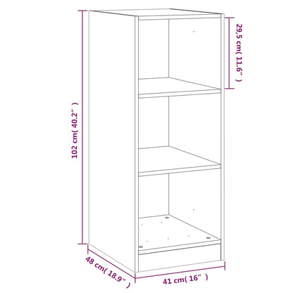 Kleiderschrank Räuchereiche 48x41x102 cm Holzwerkstoff