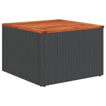 4-tlg. Garten-Sofagarnitur mit Kissen Schwarz Poly Rattan