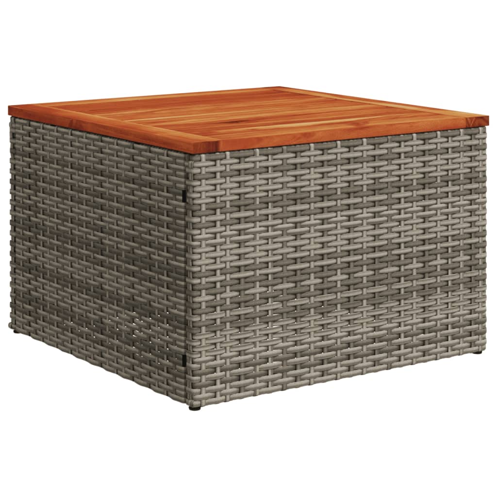 11-tlg. Garten-Sofagarnitur mit Kissen Schwarz Poly Rattan