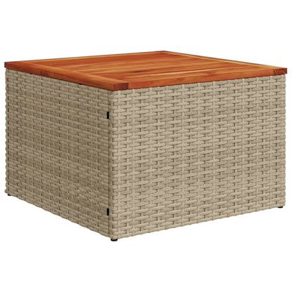 6-tlg. Garten-Sofagarnitur mit Kissen Beige Poly Rattan