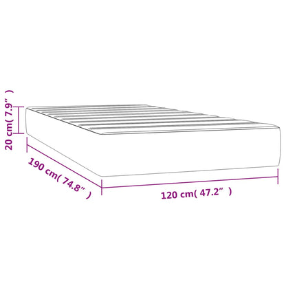 Taschenfederkernmatratze Dunkelbraun 120x190x20 cm Stoff