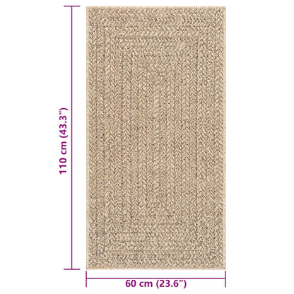 Teppich ZIZUR 60x110 cm Jute-Optik Indoor und Outdoor