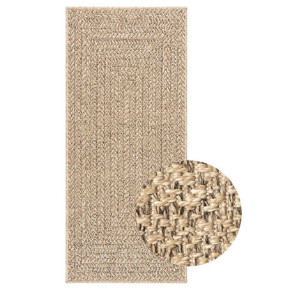 Teppich ZIZUR 80x200 cm Jute-Optik Indoor und Outdoor