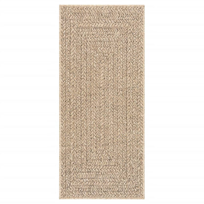 Teppich ZIZUR 80x200 cm Jute-Optik Indoor und Outdoor