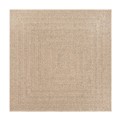 Teppich ZIZUR 200x200 cm Jute-Optik Indoor und Outdoor