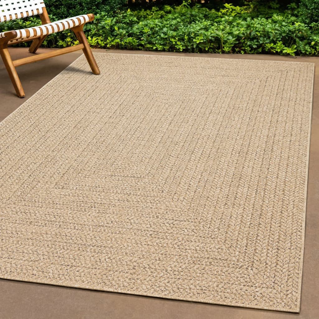 Teppich ZIZUR 240x340 cm Jute-Optik Indoor und Outdoor