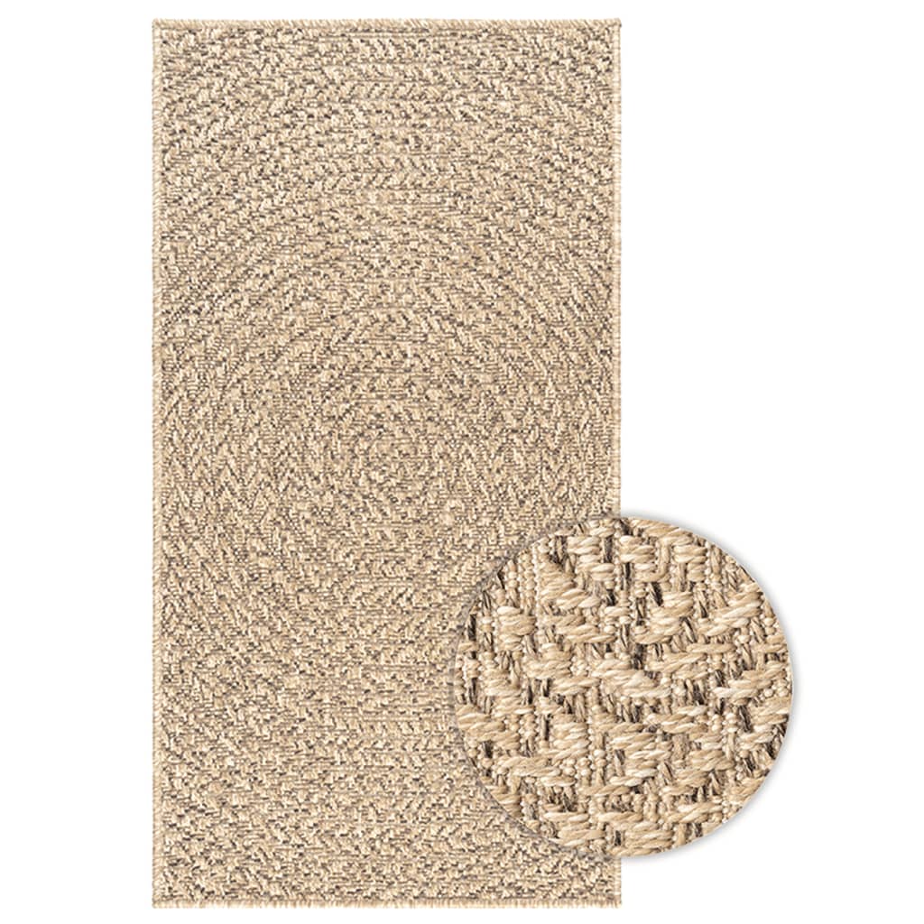 Teppich ZIZUR 60x110 cm Jute-Optik Indoor und Outdoor