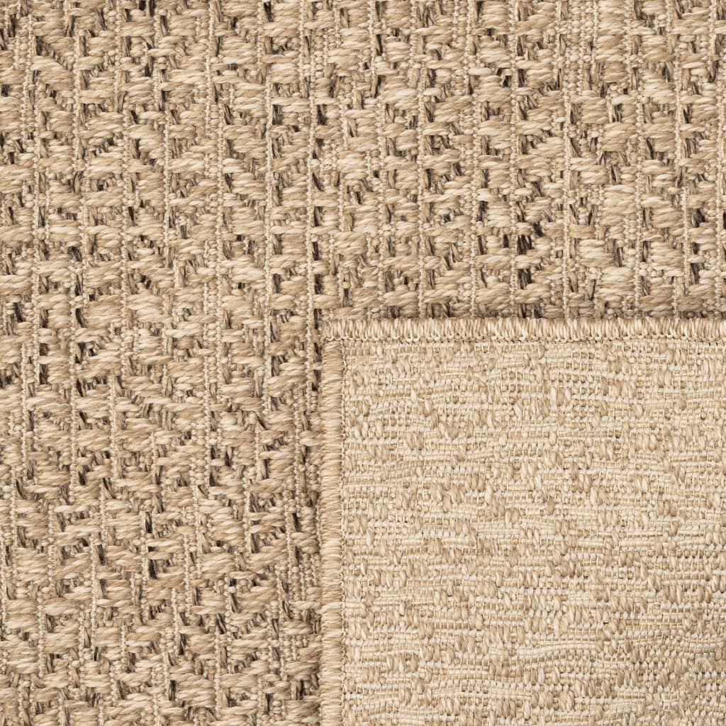 Teppich ZIZUR 60x110 cm Jute-Optik Indoor und Outdoor