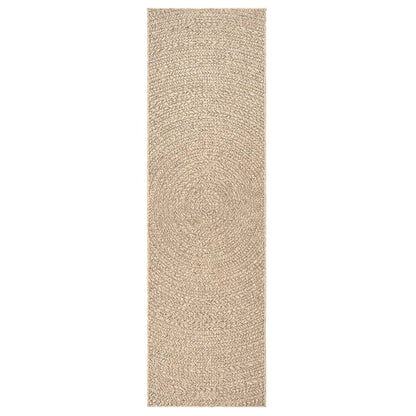 Teppich ZIZUR 80x250 cm Jute-Optik Indoor und Outdoor