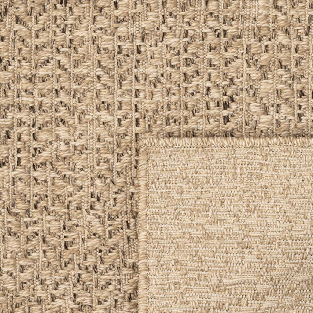 Teppich ZIZUR 100x200 cm Jute-Optik Indoor und Outdoor