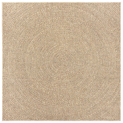 Teppich ZIZUR 120x120 cm Jute-Optik Indoor und Outdoor