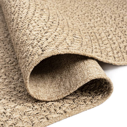 Teppich ZIZUR 120x120 cm Jute-Optik Indoor und Outdoor