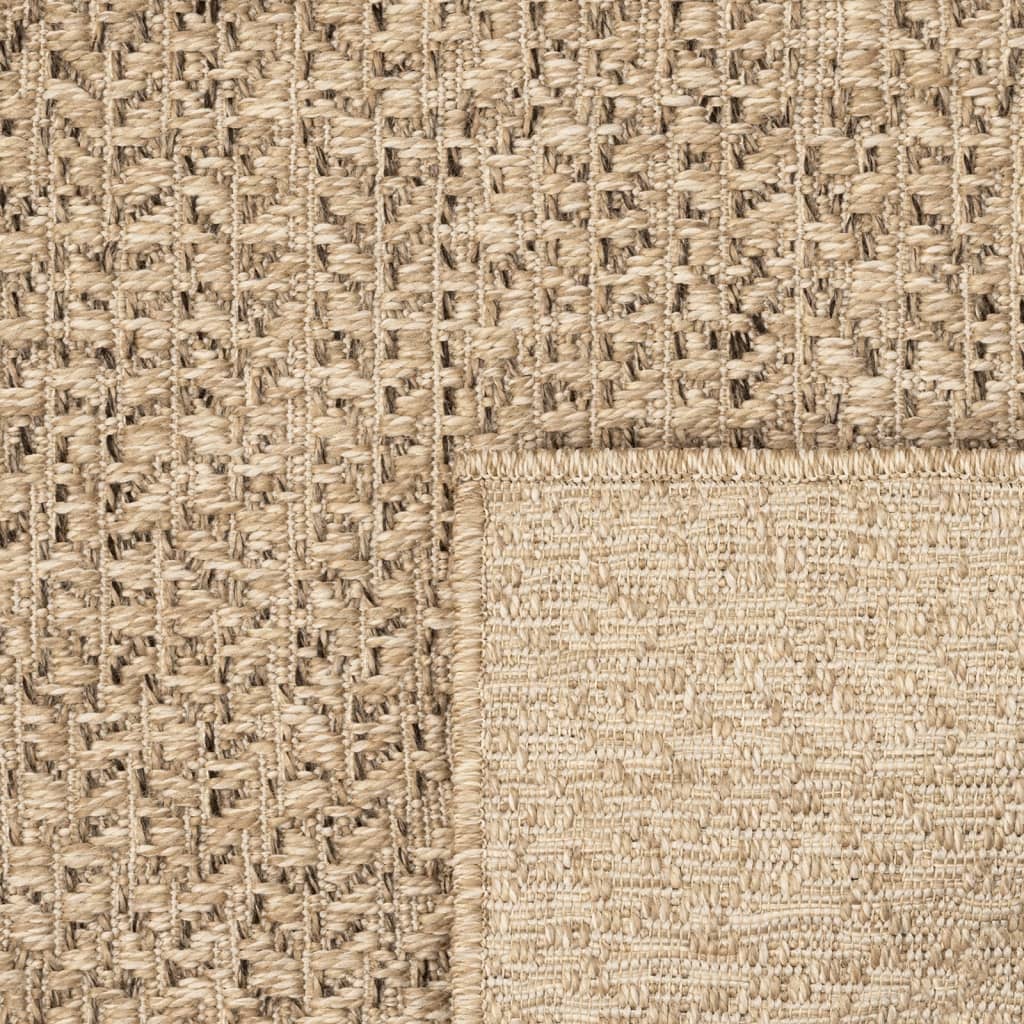 Teppich ZIZUR 200x200 cm Jute-Optik Indoor und Outdoor