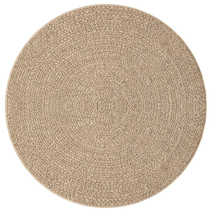 Teppich ZIZUR Ø 200 cm Jute-Optik Indoor und Outdoor