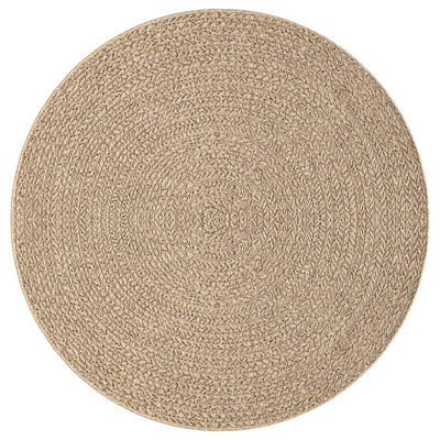 Teppich ZIZUR Ø 200 cm Jute-Optik Indoor und Outdoor