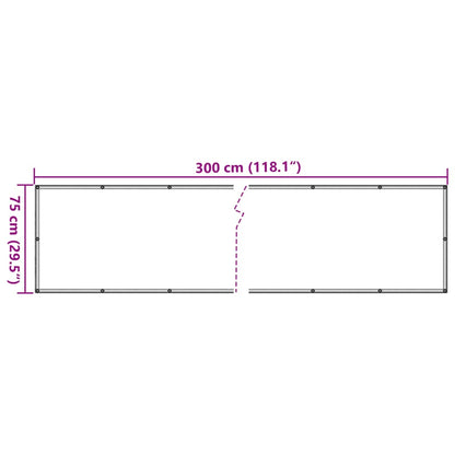 Balkon-Sichtschutz Anthrazit 300x75 cm PVC