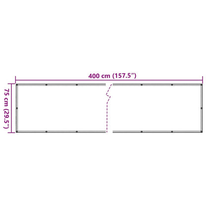 Balkon-Sichtschutz Creme 400x75 cm PVC