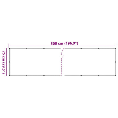 Balkon-Sichtschutz Creme 500x75 cm PVC