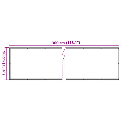 Balkon-Sichtschutz Grau 300x90 cm PVC