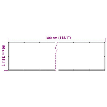 Balkon-Sichtschutz Creme 300x90 cm PVC