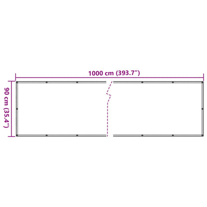 Balkon-Sichtschutz Creme 1000x90 cm PVC