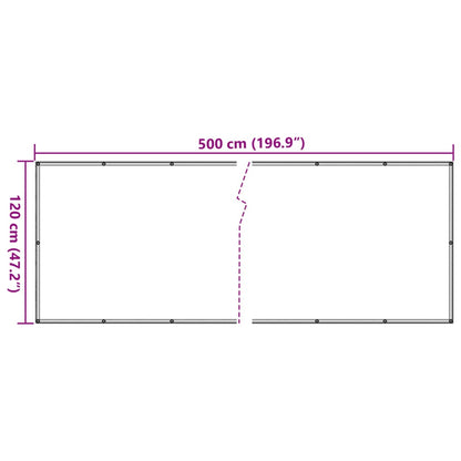 Balkon-Sichtschutz Anthrazit 500x120 cm PVC