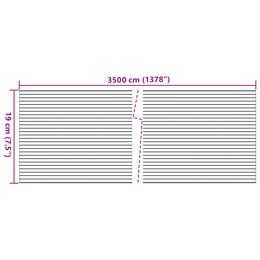 Sichtschutzstreifen Steinoptik Grau 35x0,19 m PVC