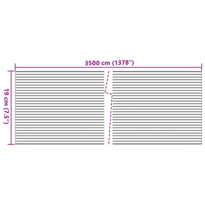 Sichtschutzstreifen Steinoptik Grau 35x0,19 m PVC