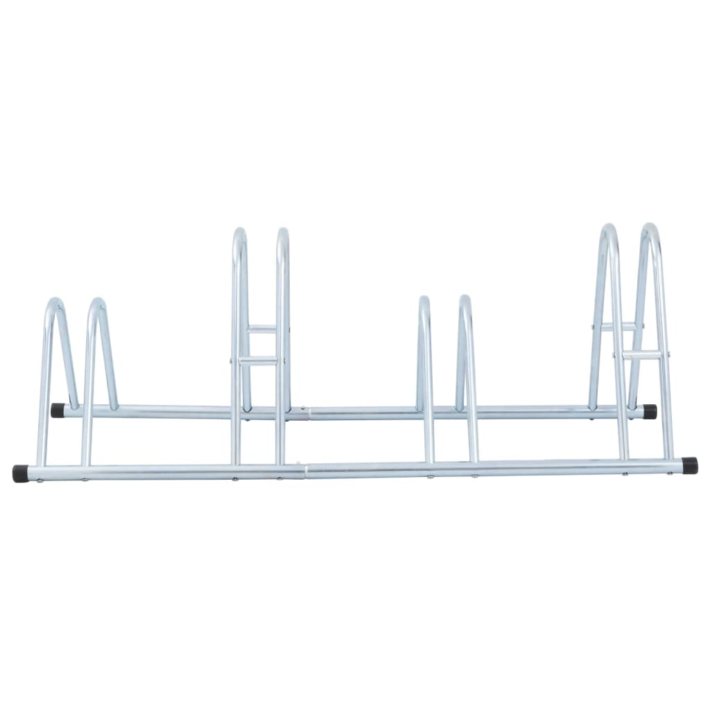 Fahrradständer für 4 Fahrräder Freistehend Verzinkter Stahl