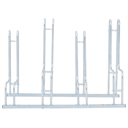 Fahrradständer für 4 Fahrräder Freistehend Verzinkter Stahl