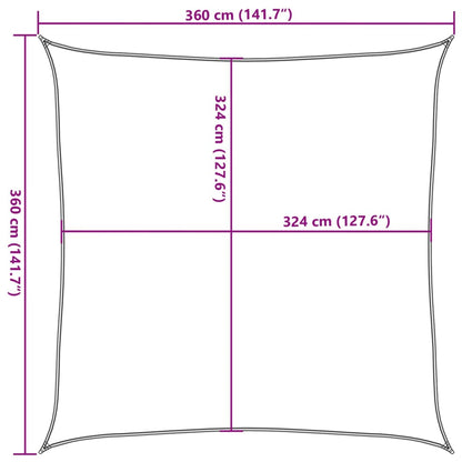 Sonnensegel 160 g/m² Quadratisch Sandfarbe 3,6x3,6 m HDPE