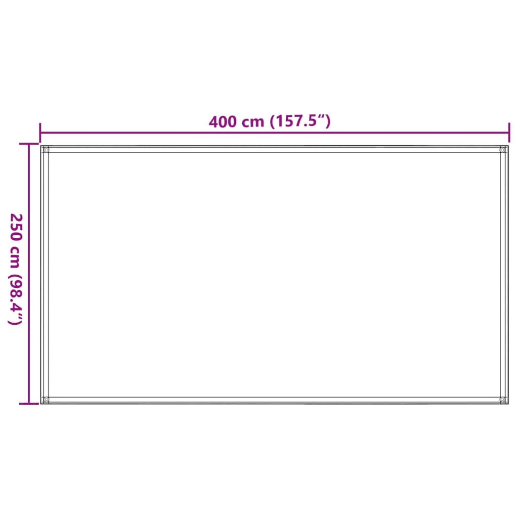 Zeltteppich Sandfarbe 250x400 cm HDPE