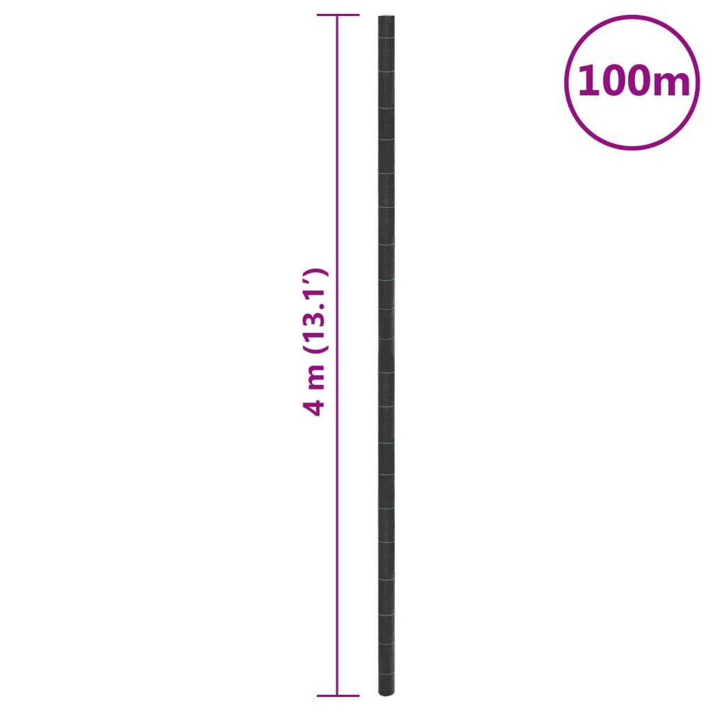 Unkrautvlies Schwarz 4x100 m PP