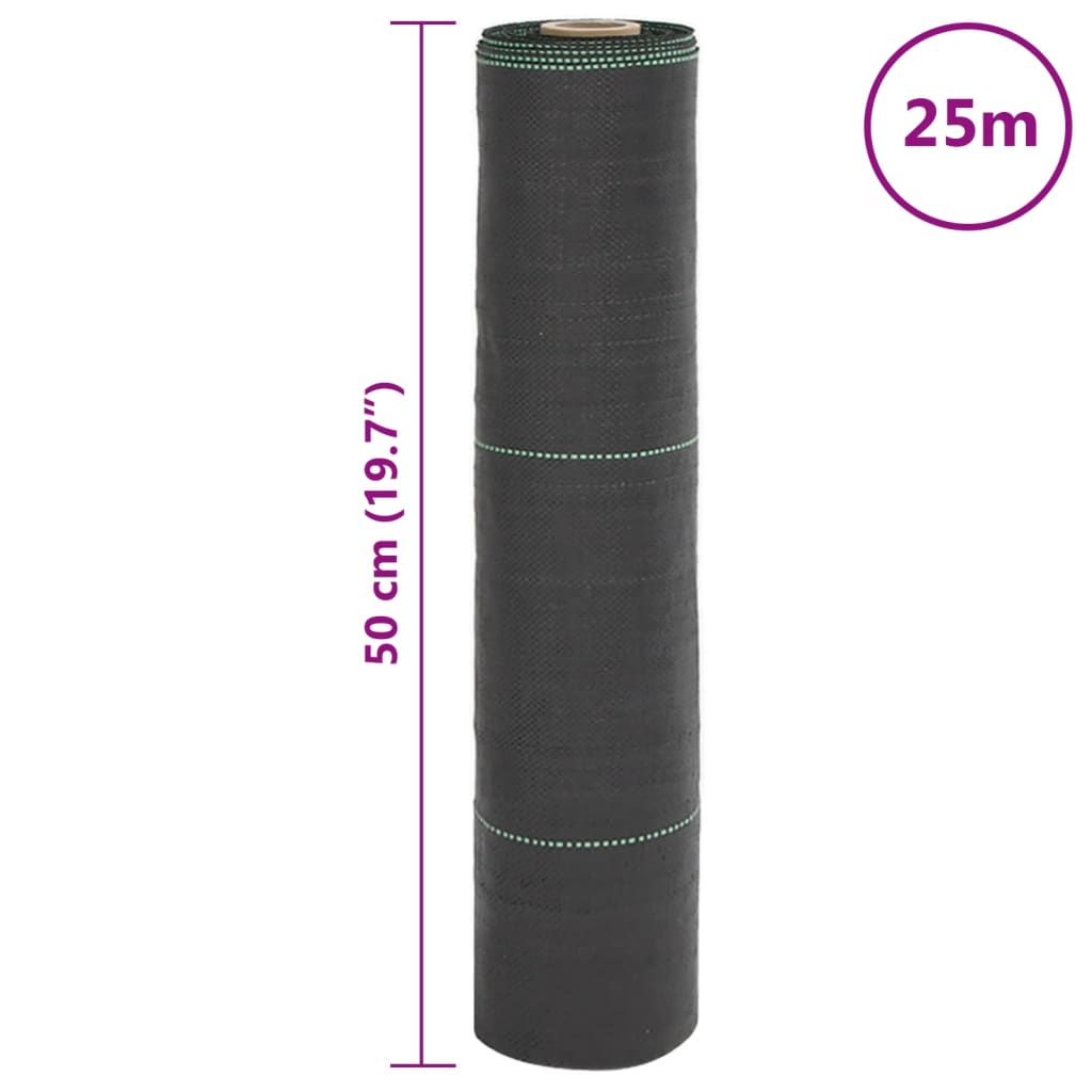 Unkrautvlies Schwarz 0,5x25 m PP