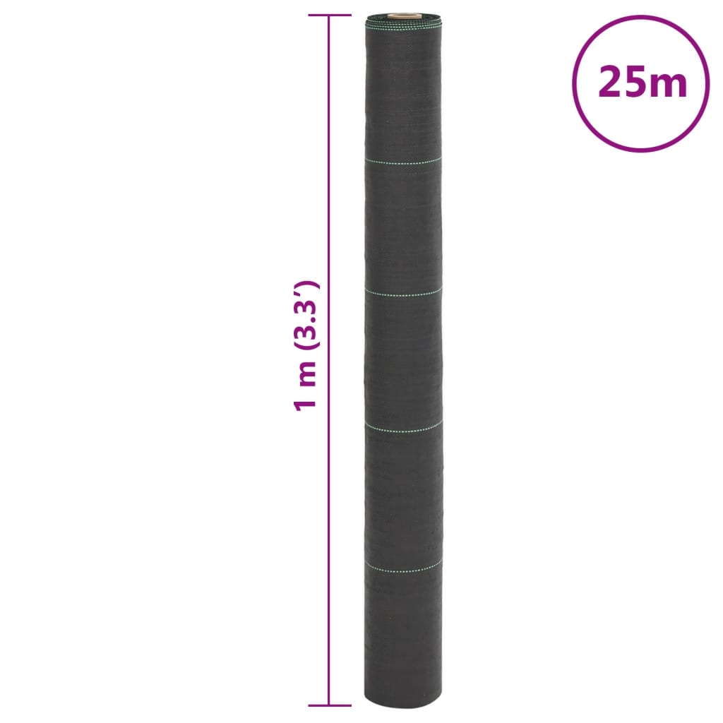 Unkrautvlies Schwarz 1x25 m PP