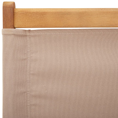 Gartenstühle 4 Stk. Klappbar Taupe Stoff und Massivholz