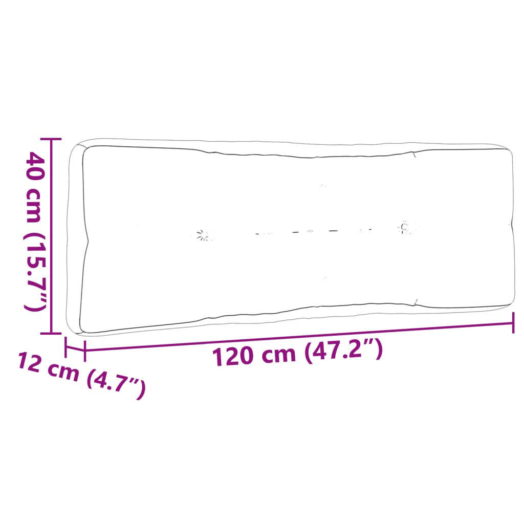 Palettenkissen 5-tlg. Creme Stoff