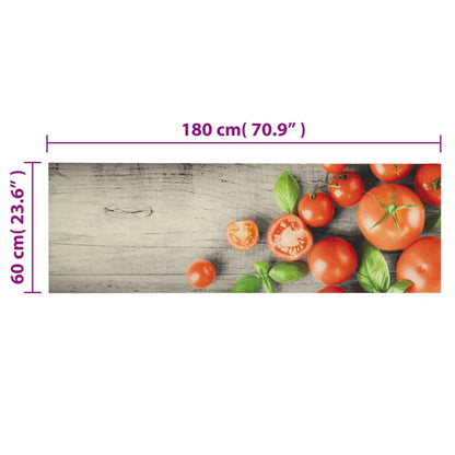 Küchenteppich Waschbar Tomaten 60x180 cm Samt