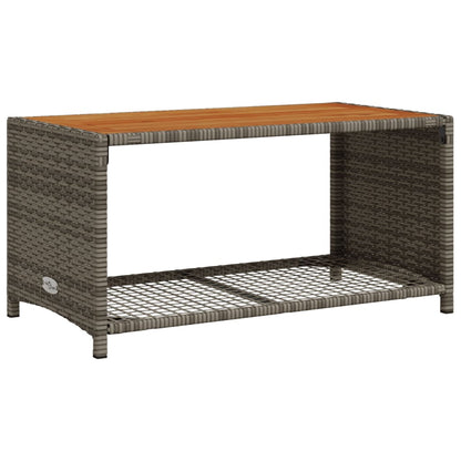 4-tlg. Garten-Sofagarnitur mit Kissen Grau Poly Rattan