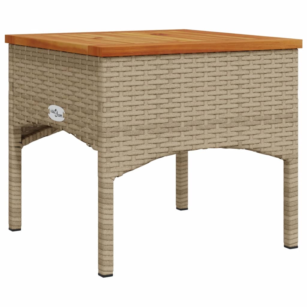 3-tlg. Garten-Sofagarnitur mit Kissen Beige Poly Rattan