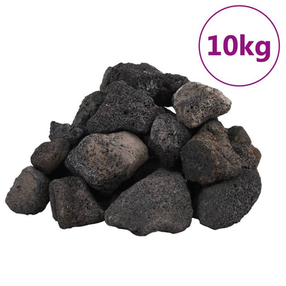 Lavagranulat 10 kg Schwarz 5-8 cm